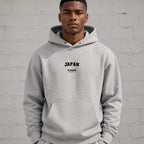 japan name-print hoodie - grey