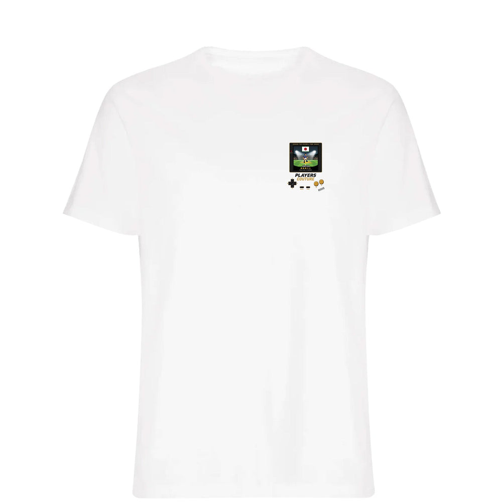 Japan World Cup 8-Bit Men's T-Shirt retro gaming football design by Players Couture