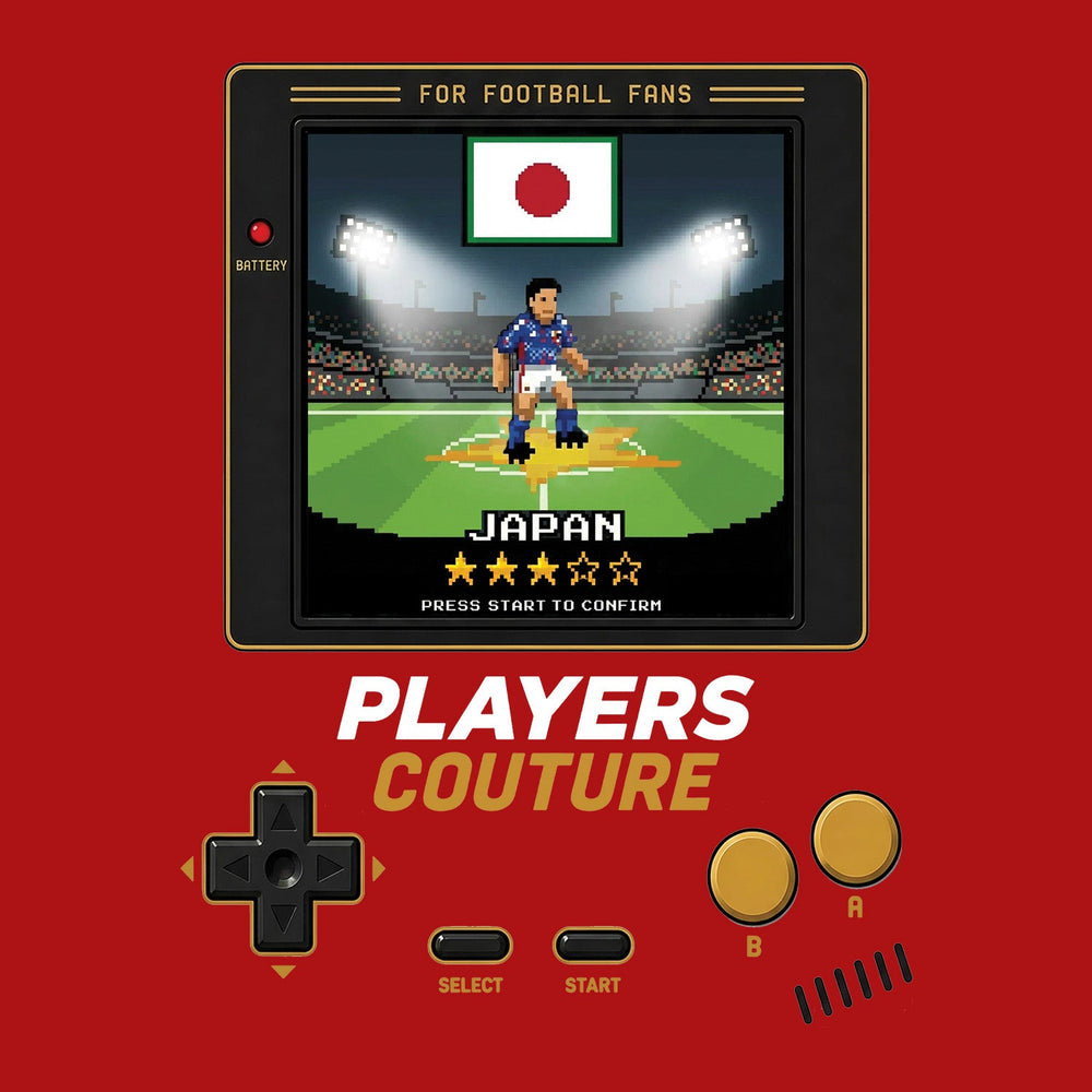 Japan World Cup 8-Bit Kids T-Shirt retro gaming football design by Players Couture