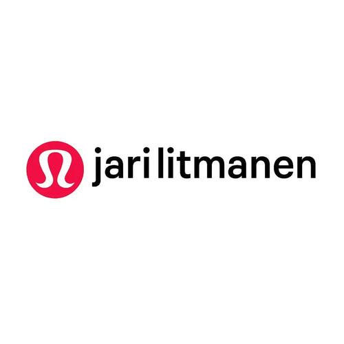 Jari Litmanen Logo Men's T-Shirt – white close-up detail shot of the Jari Litmanen Players Couture logo design