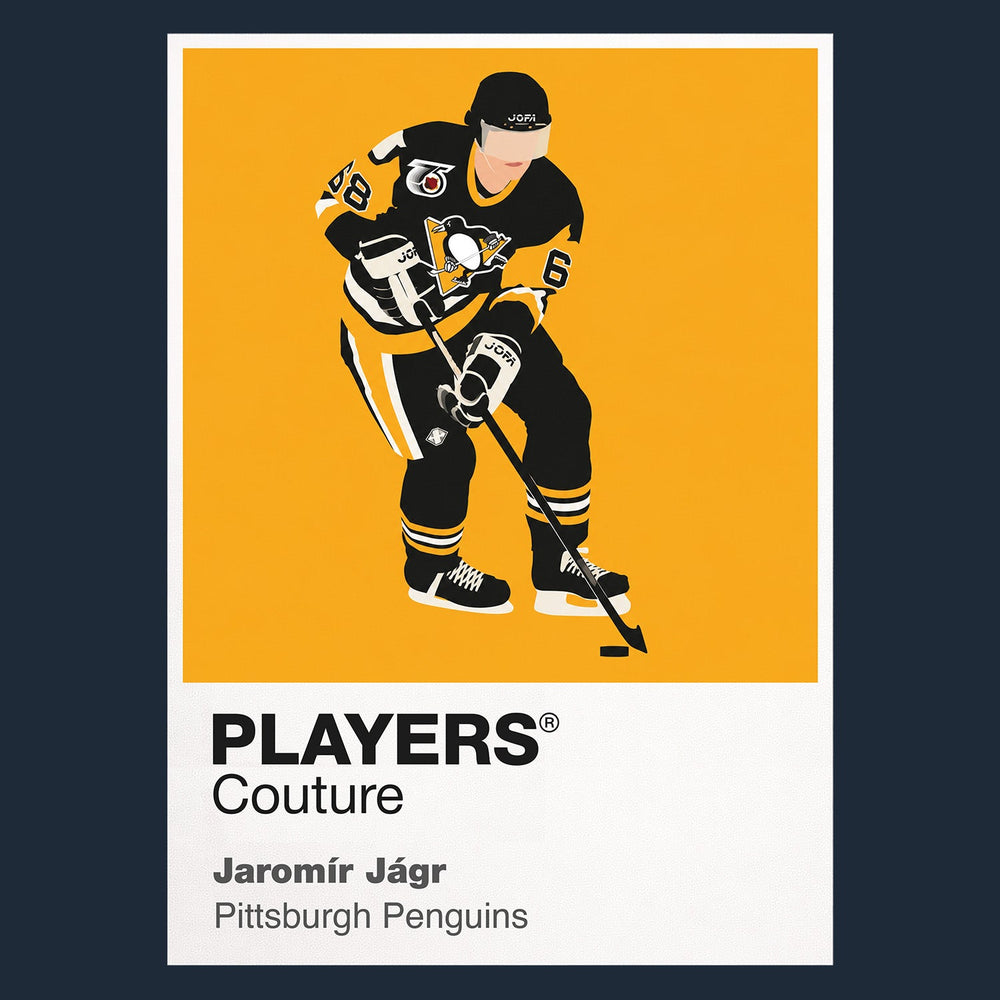 Jaromír Jágr Penguins Ice Hockey Icon Frame Men's T-Shirt – image 8