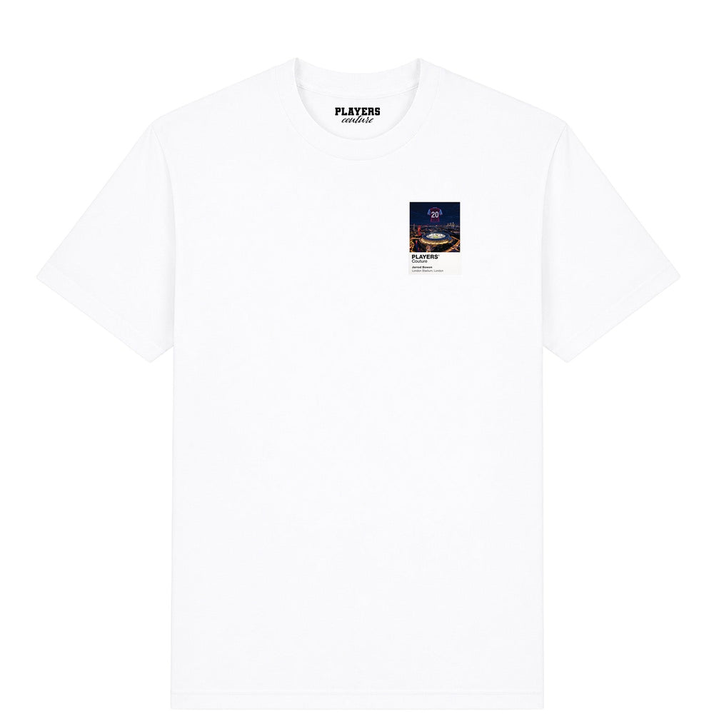 Jarrod Bowen West Ham United Icons in Lights Frame Men's T-Shirt in White