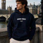 jason-cundy name-print hoodie - navy