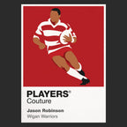 Jason Robinson Wigan Warriors rugby league hoodie black