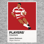 Jason Robinson Wigan Warriors rugby league hoodie grey