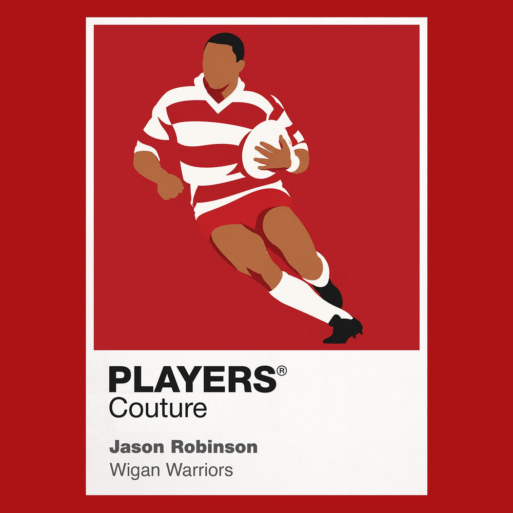 Jason Robinson Wigan Warriors rugby league T-shirt red