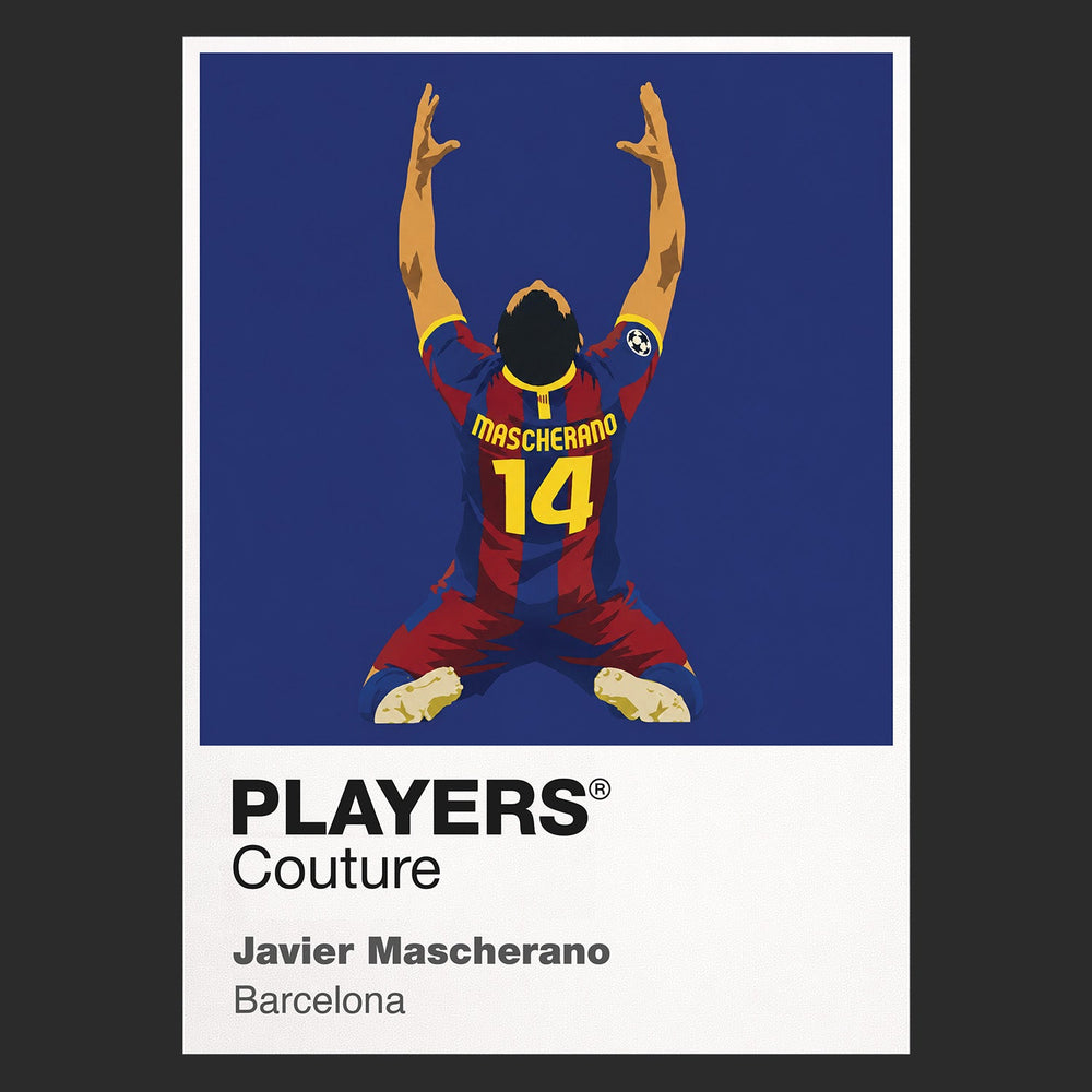 Javier Mascherano Barcelona black Icon Frame artwork detail