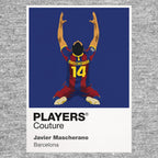 Javier Mascherano Barcelona grey Icon Frame artwork detail