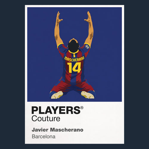 Javier Mascherano Barcelona navy Icon Frame artwork detail