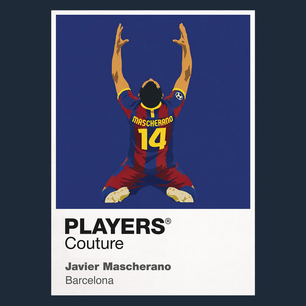 Javier Mascherano Barcelona navy Icon Frame artwork detail