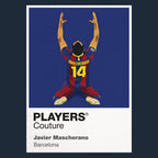 Javier Mascherano Barcelona navy Icon Frame artwork detail