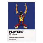 Javier Mascherano Barcelona white Icon Frame artwork detail