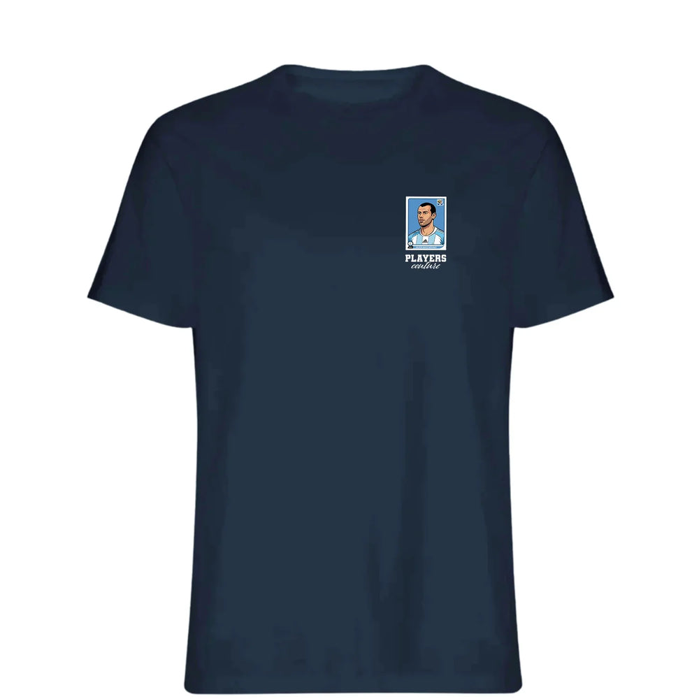 Javier Mascherano World Cup t-shirt – navy men's t-shirt featuring the Javier Mascherano World Cup Players Couture logo