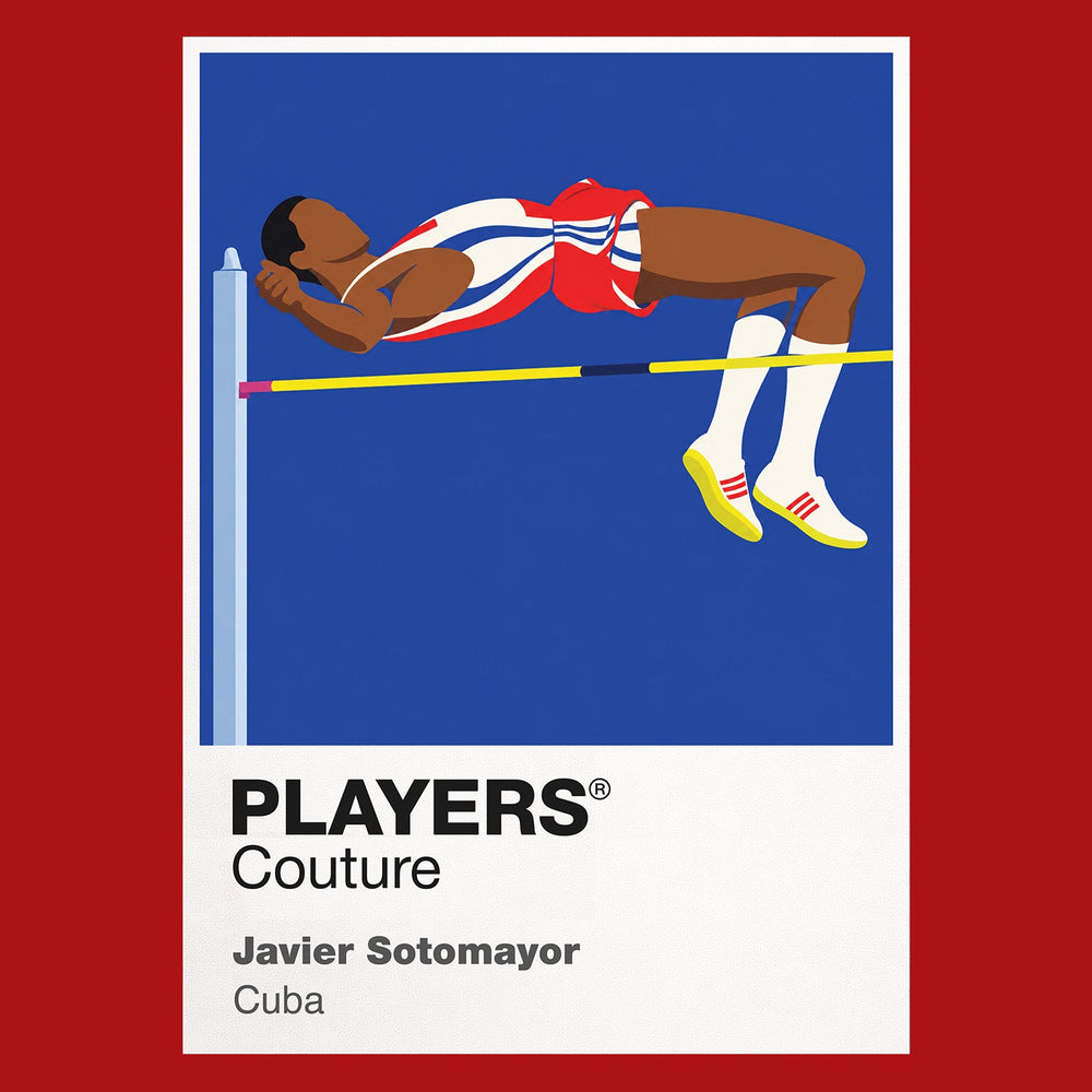 Javier Sotomayor Olympics Icon Frame artwork in red