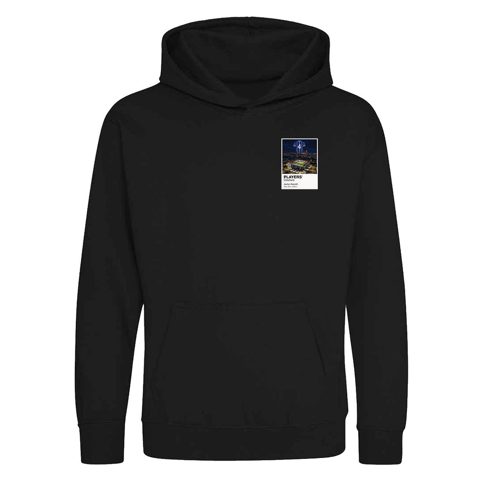 Javier Zanetti Inter Milan Icons in Lights Frame Kids Hoodie in Black
