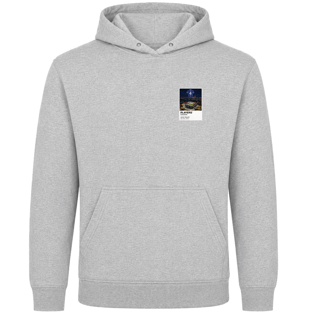 Javier Zanetti Inter Milan Icons in Lights Frame Men's Hoodie in Gray