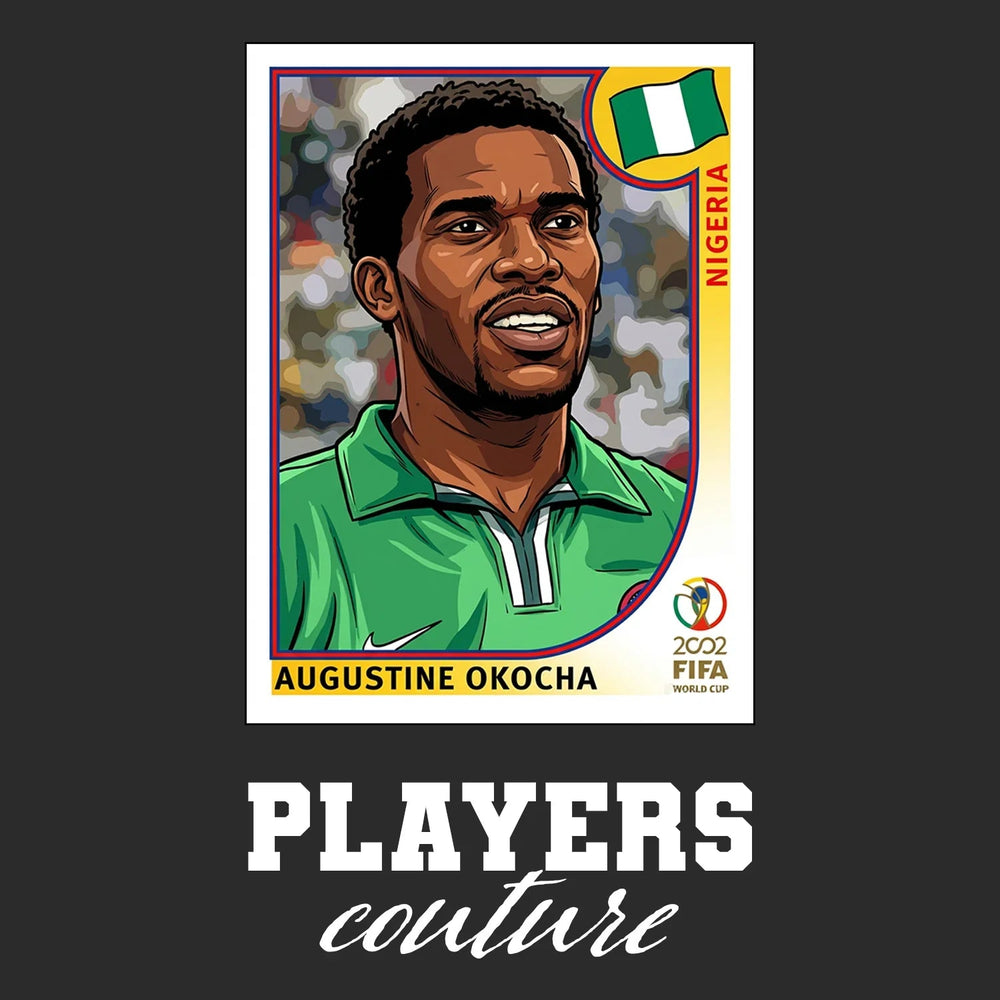 Jay-Jay Okocha World Cup Sticker Kids Hoodie – jay jay okocha black Players Couture design