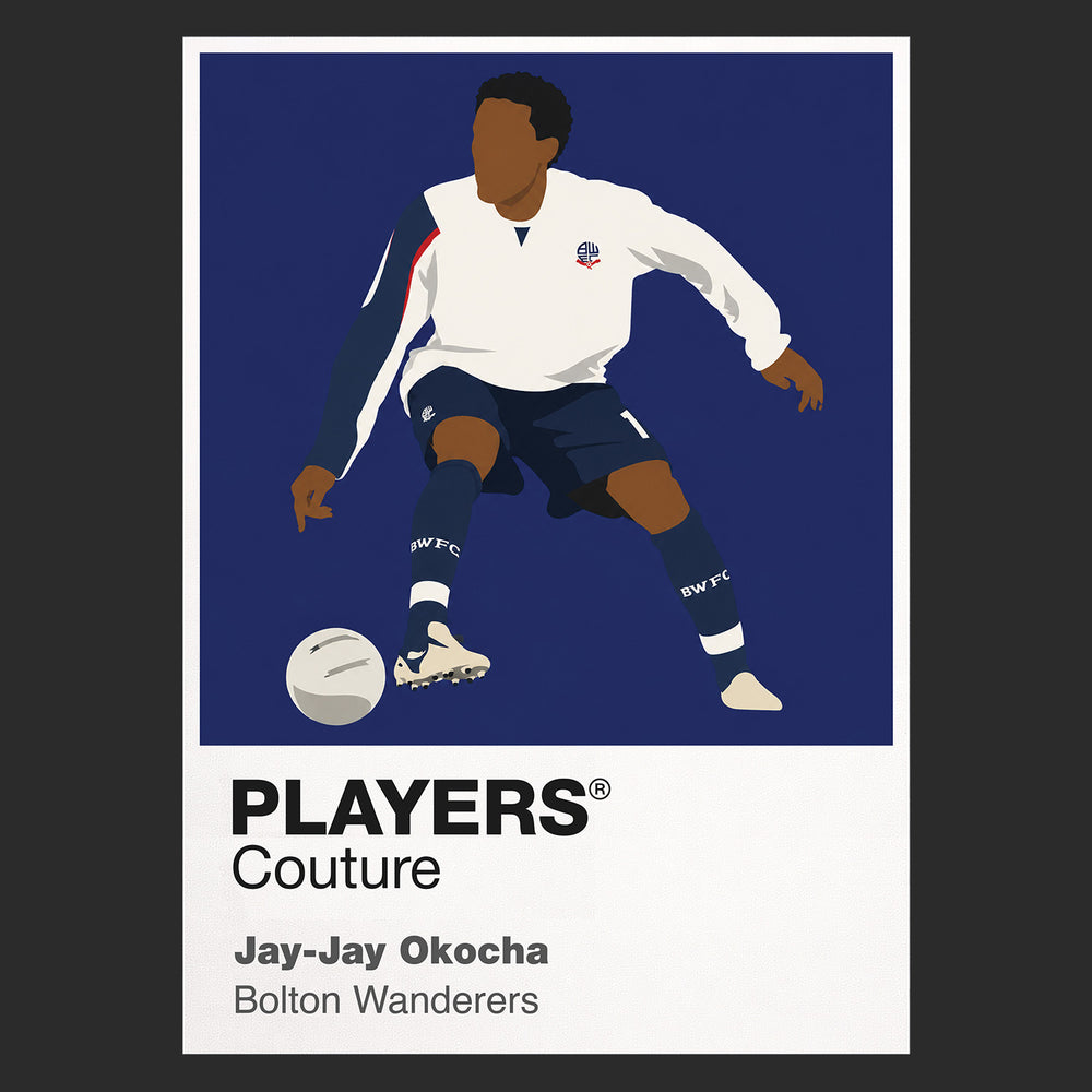 Jay-Jay Okocha Bolton Wanderers Icon Frame — Black
