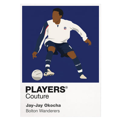 Jay-Jay Okocha Bolton Wanderers Icon Frame — White