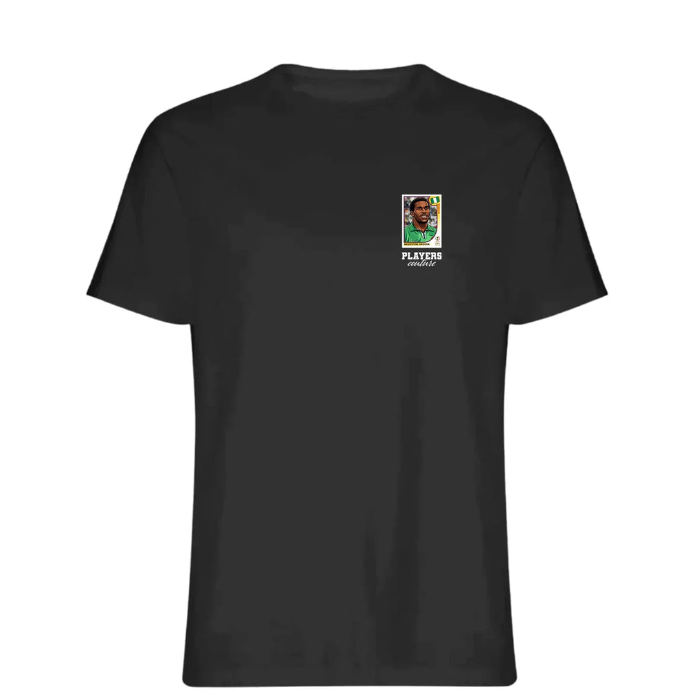Jay Jay Okocha World Cup t-shirt – black men's t-shirt featuring the Jay Jay Okocha World Cup Players Couture logo