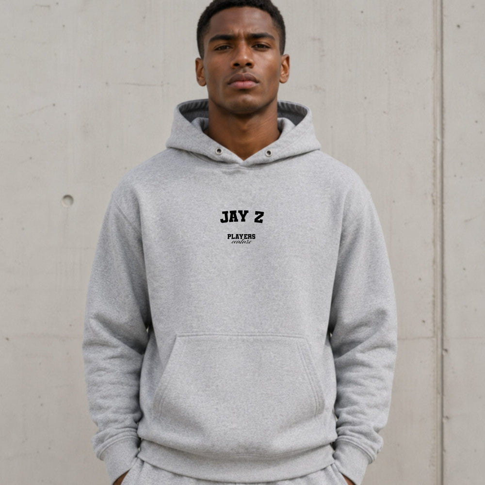 jay-z name-print hoodie - grey