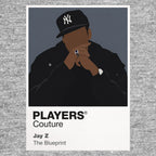 Jay-Z the restrained visual confidence associated with Jay-Z's music and business legacy Icon Frame artwork in grey