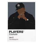 Jay-Z the restrained visual confidence associated with Jay-Z's music and business legacy Icon Frame artwork on white