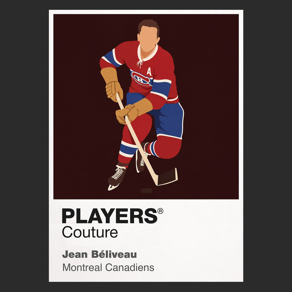 Jean Béliveau Canadiens Ice Hockey Icon Frame Men's Hoodie – image 9
