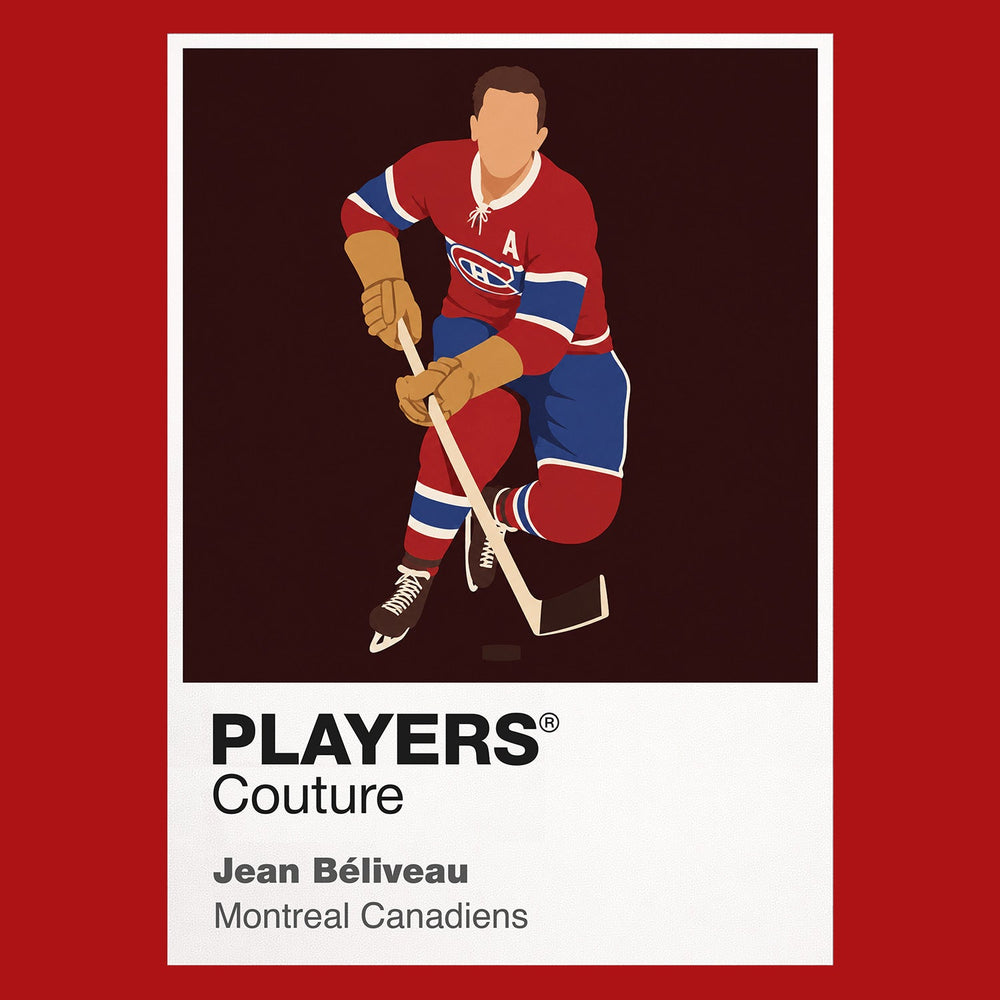 Jean Béliveau Canadiens Ice Hockey Icon Frame Men's T-Shirt – image 10
