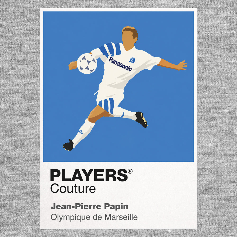 Jean-Pierre Papin Marseille Icon Frame — Gray