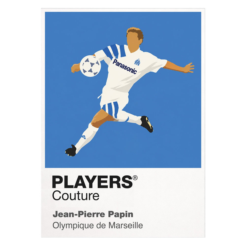 Jean-Pierre Papin Marseille Icon Frame — White