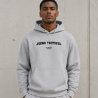 jeeno-thitikul name-print hoodie - grey