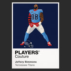 Jeffery Simmons Tennessee Titans black Icon Frame artwork detail
