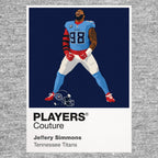 Jeffery Simmons Tennessee Titans grey Icon Frame artwork detail