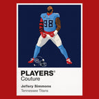 Jeffery Simmons Tennessee Titans red Icon Frame artwork detail