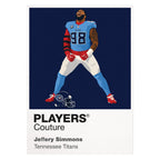 Jeffery Simmons Tennessee Titans white Icon Frame artwork detail