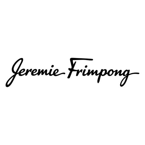 Jeremie Frimpong Logo Men's T-Shirt – white close-up detail shot of the Jeremie Frimpong Players Couture logo design