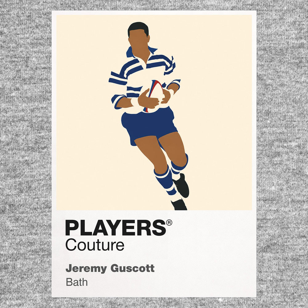 Jeremy Guscott Bath Rugby Union Icon Frame Men's T-Shirt – image 7