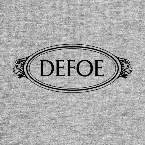 Jermain Defoe Logo Men's T-Shirt – grey close-up detail shot of the Jermain Defoe Players Couture logo design