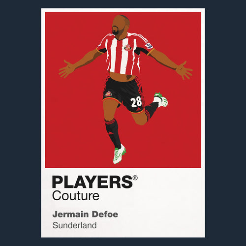 Jermain Defoe Sunderland navy Icon Frame artwork detail