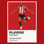 Jermain Defoe Sunderland red Icon Frame artwork detail