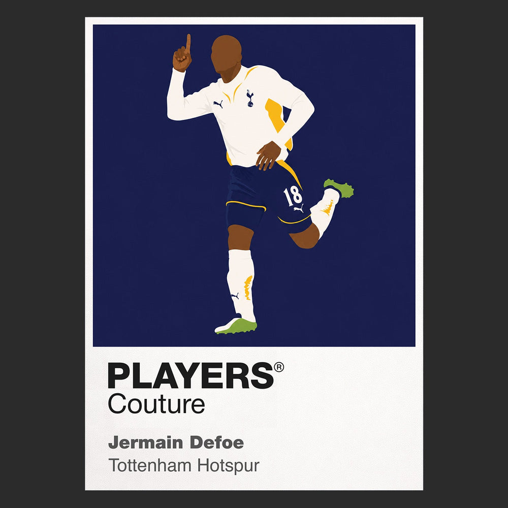 Jermain Defoe Tottenham Hotspur black Icon Frame artwork detail
