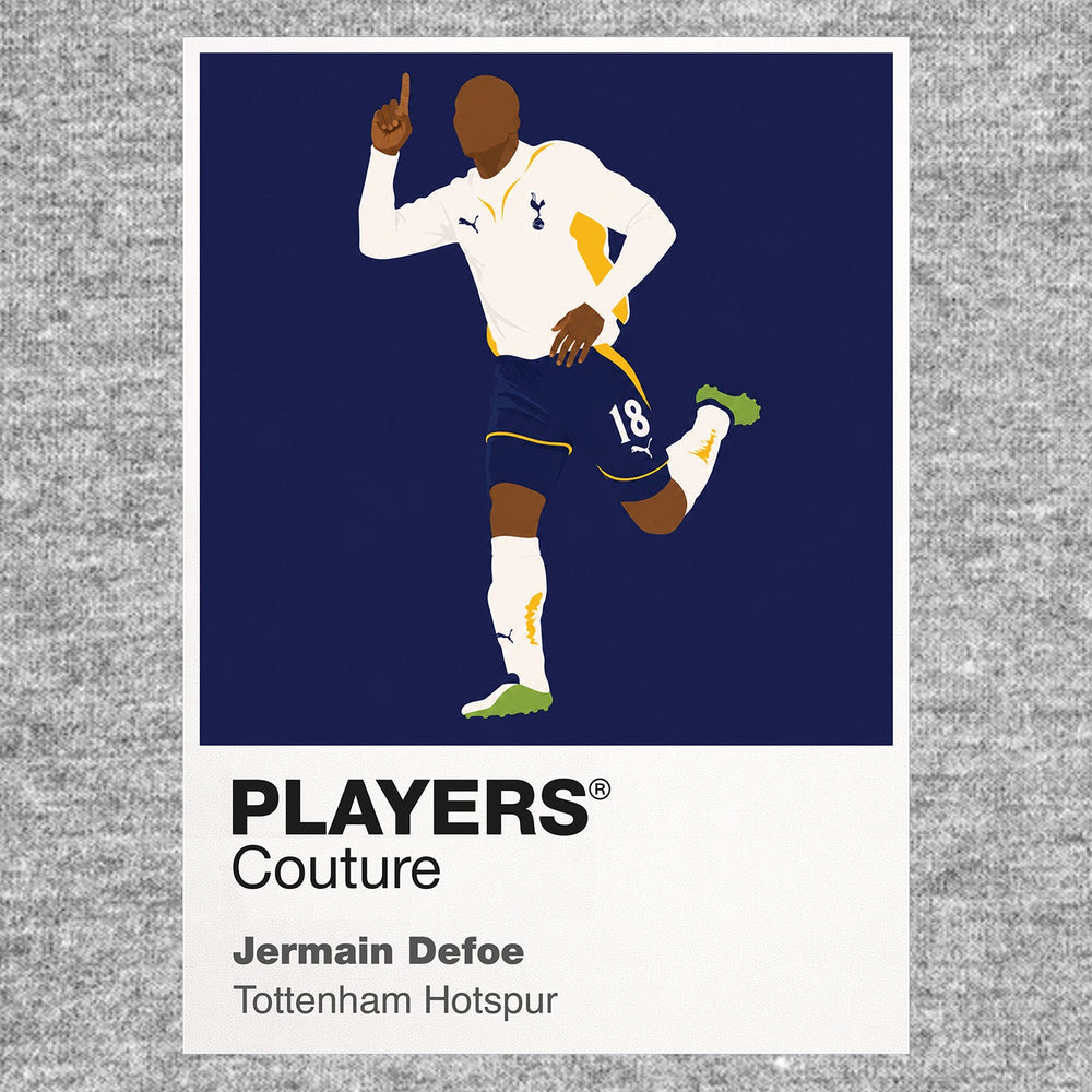 Jermain Defoe Tottenham Hotspur grey Icon Frame artwork detail