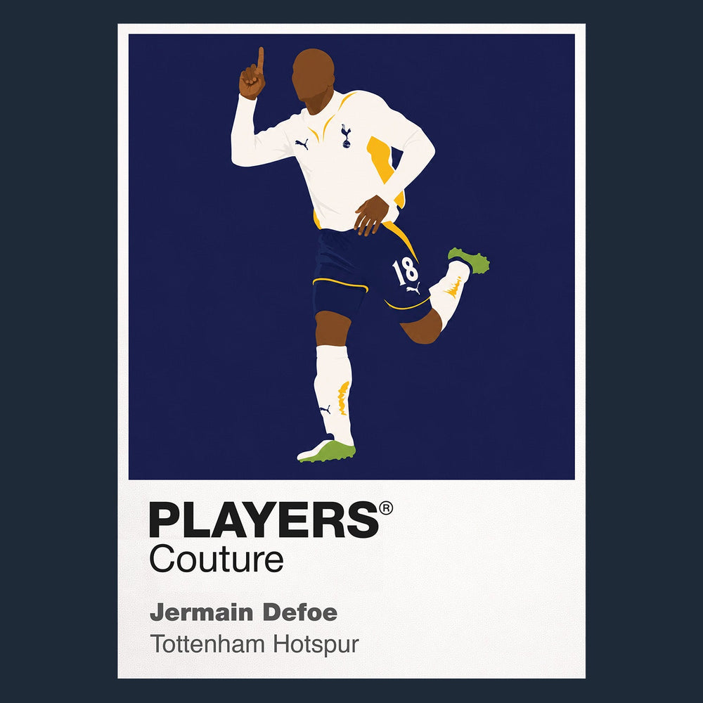Jermain Defoe Tottenham Hotspur navy Icon Frame artwork detail