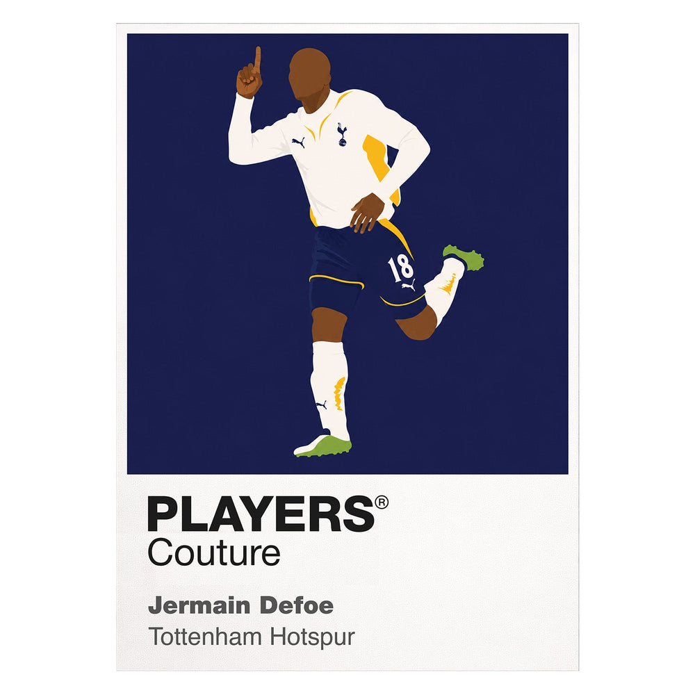 Jermain Defoe Tottenham Hotspur white Icon Frame artwork detail