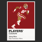 Jerry Rice 49ers American Football Icon Frame Men's T-Shirt
