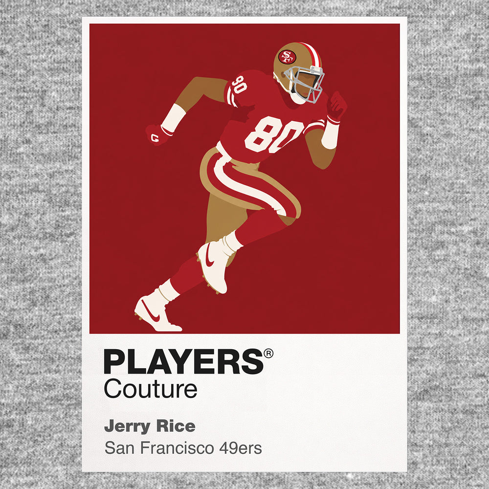 Jerry Rice 49ers American Football Icon Frame Men's T-Shirt