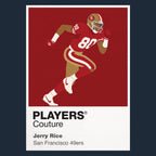 Jerry Rice 49ers American Football Icon Frame Men's T-Shirt