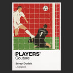 Jerzy Dudek Liverpool black Icon Frame artwork detail