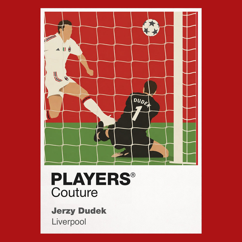 Jerzy Dudek Liverpool red Icon Frame artwork detail